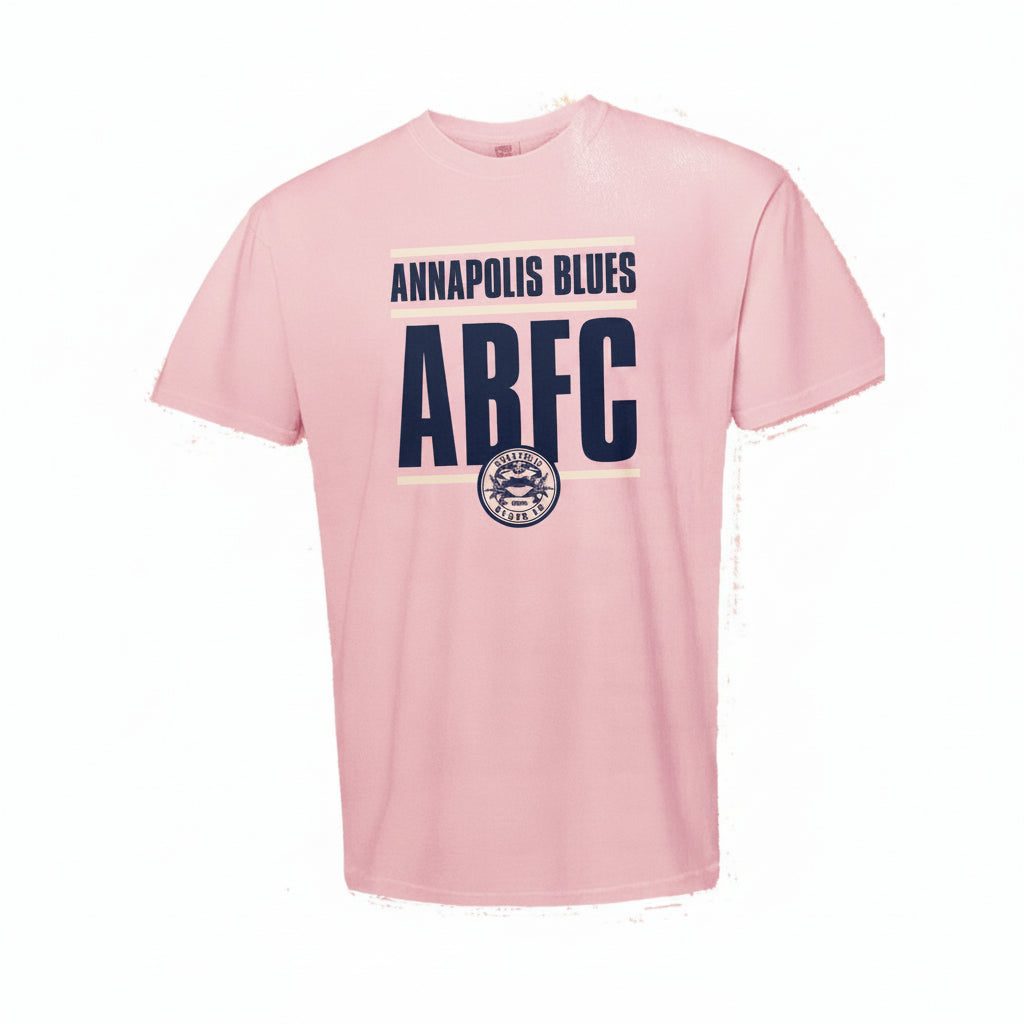 Annapolis Blues FC "ABFC" Comfort Colors Short Sleeve T-Shirt (Pink)