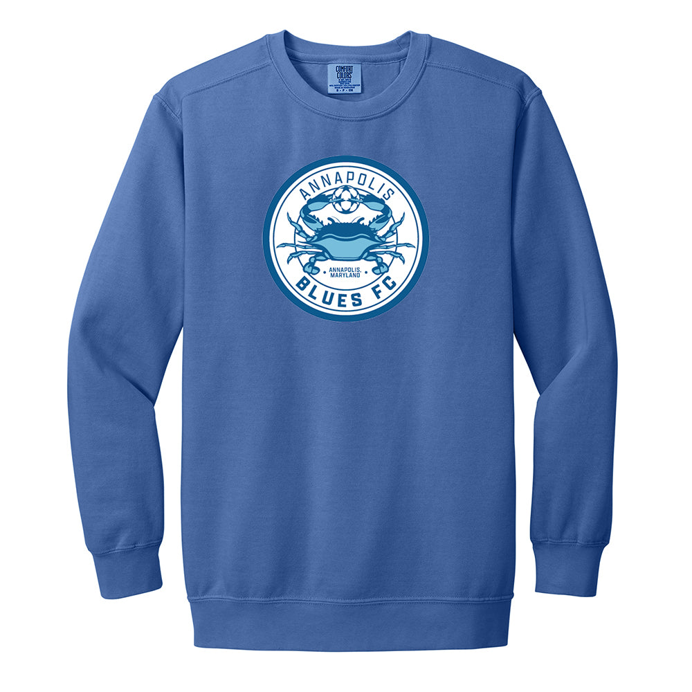 Annapolis Blues FC Comfort Colors® Ring Spun Crewneck Sweatshirt (Flo Blue)