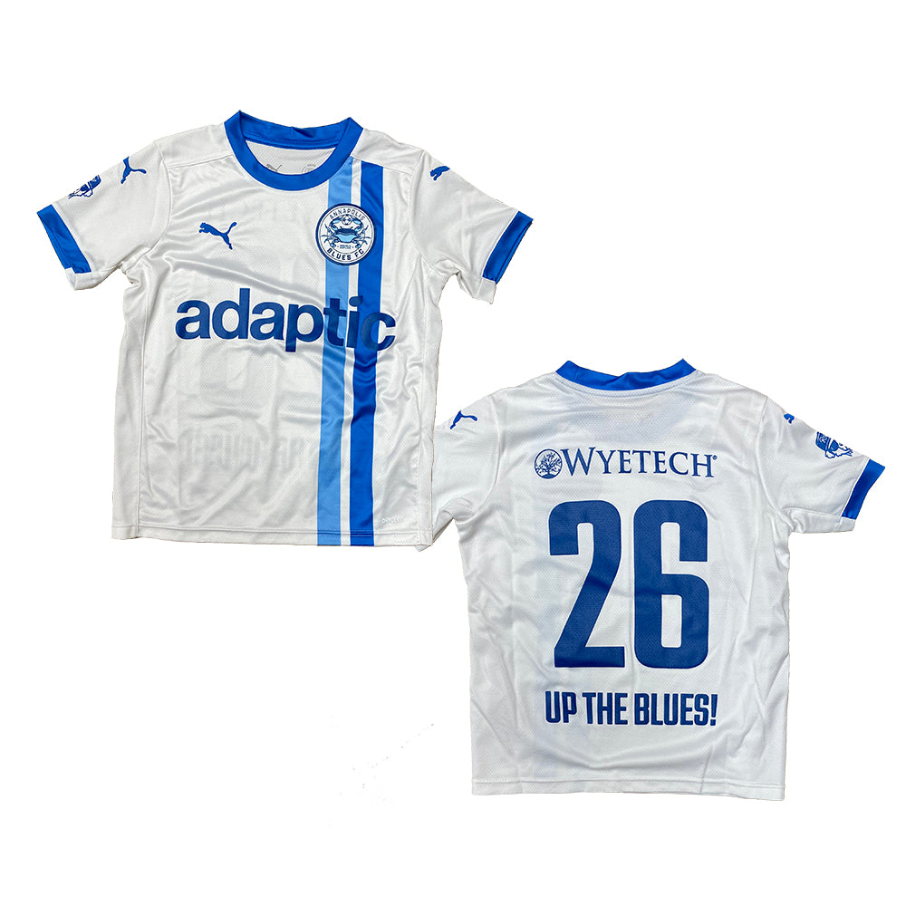 Annapolis Blues 2026 Puma Onfield Youth Mens Jersey (Away White Jersey)